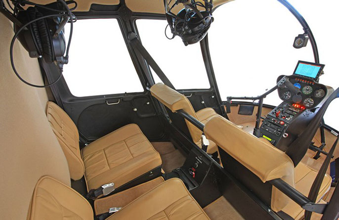 Helicopter rental in Latvia Robinson r44