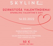 Valentīndiena romantiskajā atmosfērā Skyline Bar