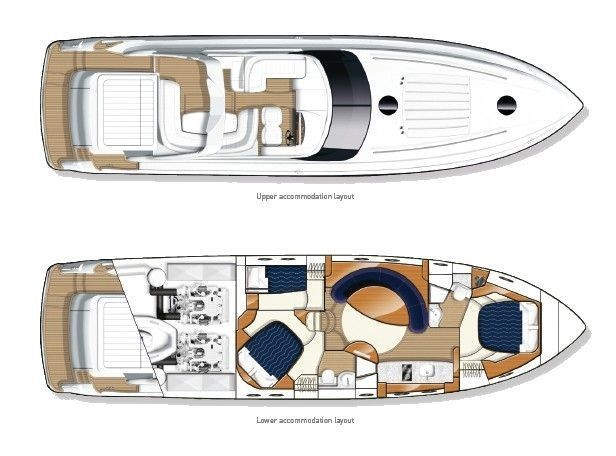 motor yacht rental in Latvia Princess V58